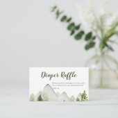Carte D'accompagnement Pine Tree Aventure Baby shower Déchets Raffle (Debout devant)