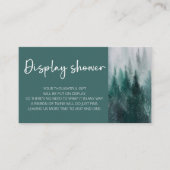 Carte D'accompagnement Pine Tree Forest Aquarelle Vert Display douche (Devant)