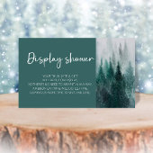 Carte D'accompagnement Pine Tree Forest Aquarelle Vert Display douche