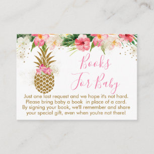 Carte D'accompagnement Pineappical Tropical Floral Baby shower Demande de