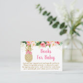 Carte D'accompagnement Pineappical Tropical Floral Baby shower Demande de (Debout devant)