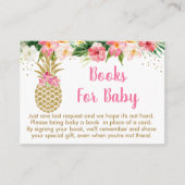 Carte D'accompagnement Pineappical Tropical Floral Baby shower Demande de (Devant)
