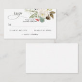 Carte D'accompagnement Pinery Rose d'hiver RSVP (Devant / Derrière)