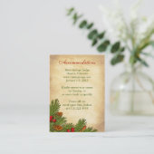Carte D'accompagnement Pines Boughs Vacances Mariage d'hiver Insertion Ca (Debout devant)