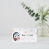 Carte D'accompagnement Pingouin bébé Noël mignonne Demande de réservation (Debout devant)