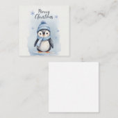 Carte D'accompagnement "Pingouin mignon" (Devant / Derrière)