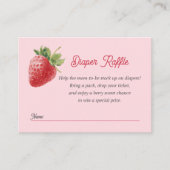 Carte D'accompagnement Pink Berry Sweet-Strawberry Diaper raffle ticket (Devant)