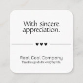 Carte D'accompagnement Pink & Black Bow Monogram Thank You Card (Dos)