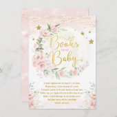 Carte D'accompagnement Pink Blush Floral Moon & Stars Livres pour Baby Gi (Devant / Derrière)