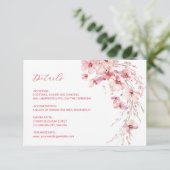 Carte D'accompagnement Pink Boho Wildflowers Details (Debout devant)