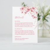 Carte D'accompagnement Pink Boho Wildflowers Details Enclosure Card (Debout devant)