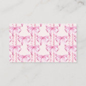 Carte D'accompagnement Pink bow baby shoes coquette diaper raffle (Dos)