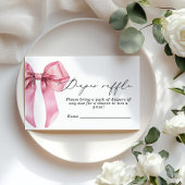 Carte D'accompagnement Pink Bow Diaper billet de tombole