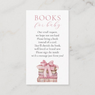 Carte D'accompagnement Pink Bow Girl Books for Baby insert card