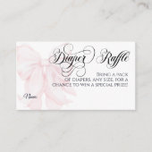 Carte D'accompagnement Pink Bow moderne Élégante fille Baby shower couche (Devant)