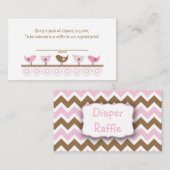 Carte D'accompagnement Pink Brown Birds Déchets Raffle Billets ou insérer (Devant / Derrière)