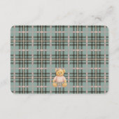 Carte D'accompagnement Pink Coquette Bow Bear Plaid Books for Baby Card (Dos)