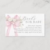 Carte D'accompagnement Pink Coquette Bow Books for baby (Devant)
