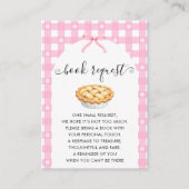 Carte D'accompagnement Pink Coquette Pie Book Request (Devant)