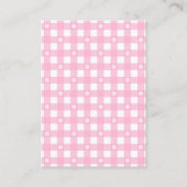 Carte D'accompagnement Pink Coquette Pie Diaper Raffle (Dos)