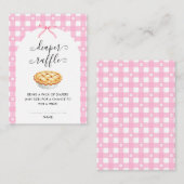 Carte D'accompagnement Pink Coquette Pie Diaper Raffle (Devant / Derrière)