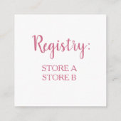 Carte D'accompagnement Pink Cupcake Bow arrose Fête des mariées Mariage (Dos)