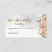 Carte D'accompagnement Pink devine combien de baisers jeu de nage (Devant)