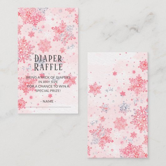 Carte D'accompagnement Pink Diaper Raffle Baby It's Cold Outside Card (Devant / Derrière)
