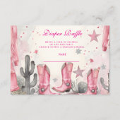 Carte D'accompagnement Pink Disco Cowgirl Diapper Raffle (Devant)