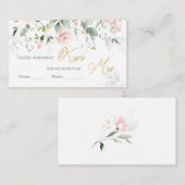 Carte D'accompagnement Pink Floral Devine Combien De Baisers Jeu (Devant / Derrière)