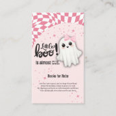 Carte D'accompagnement Pink Ghost Little Boo est presque dû Baby shower (Devant)