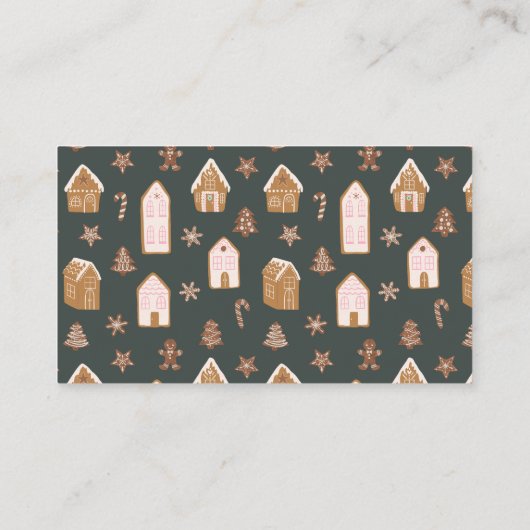 Carte D'accompagnement Pink Gingerbread House Diaper Raffle Ticket (Dos)