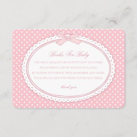 Carte D'accompagnement Pink Gingham Coquette Books for Baby (Devant)
