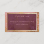 Carte D'accompagnement Pink & Gold 60th Birthday Party Détails<br><div class="desc">Il s'agit d'une carte rose rose et or métallique Sixty et Sensational boîtier pour communiquer les détails de la fête à vos invités de fête. Le design est composé d'un élégant arrière - plan rose en or, avec un panneau clair de bordeaux complémentaire et de belle calligraphie manuscrite. Customisez tous...</div>