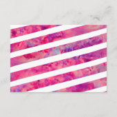 Carte D'accompagnement Pink Gold Watercolor Beach Réception Bat mitzvah (Dos)