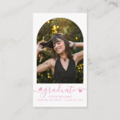 Carte D'accompagnement Pink Heart Script QR Code College Fonds Arch Photo (Dos)