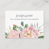 Carte D'accompagnement Pink Hydrangea Wedding (Dos)