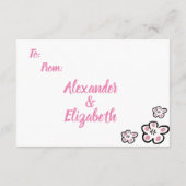 Carte D'accompagnement Pink Love Afficher Wedding shower nuptiale (Dos)