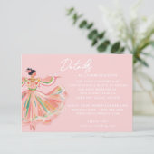 Carte D'accompagnement Pink Mexican Dancer | Destination Wedding (Debout devant)