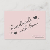 Carte D'accompagnement Pink Modern Script QR Code, Merci Business (Dos)