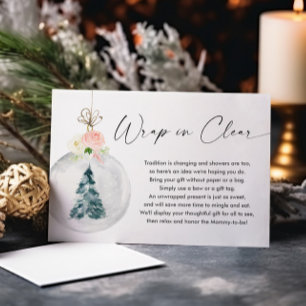 Carte D'accompagnement Pink or fille Noël armoire douche