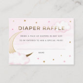 Carte D'accompagnement Pink Over the Moon Diaper Raffle Insert Card (Devant)