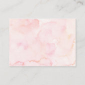 Carte D'accompagnement Pink Pastel Baby shower Fleur sauvage Demande de r (Dos)