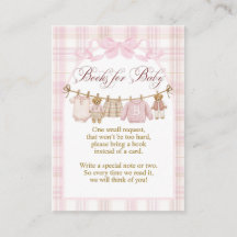 Pink Preppy Teddy Bear Girl Baby Shower books
