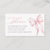 Carte D'accompagnement Pink Ribbon Display Shower Enclosure Card (Devant)