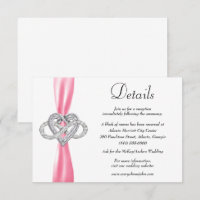 Pink Ribbon Infinity Heart Détails du Mariage
