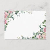 Carte D'accompagnement Pink Roses Script Advice And Wishes Graduation (Dos)