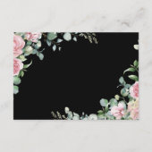 Carte D'accompagnement Pink Roses Script Advice And Wishes Graduation (Dos)