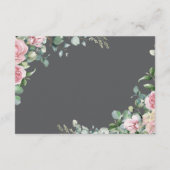 Carte D'accompagnement Pink Roses Script Advice And Wishes Graduation (Dos)