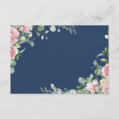 Carte D'accompagnement Pink Roses Script Advice And Wishes Graduation (Dos)